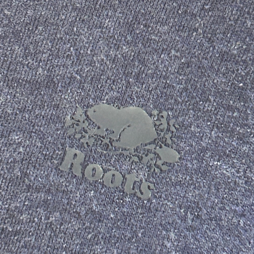 Roots Canada Gray 1/4 Zip Pullover Hooded Cotton Blend Sweater - XS - Picture 3 of 8